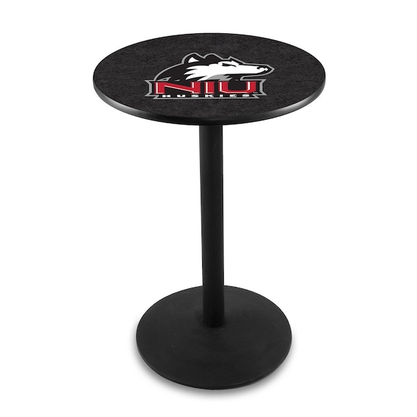 36" Blk Wrinkle Northern Illinois Pub Table